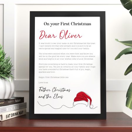 Personalised Letter From Father Christmas And Elves - Print and Frame Present For Children