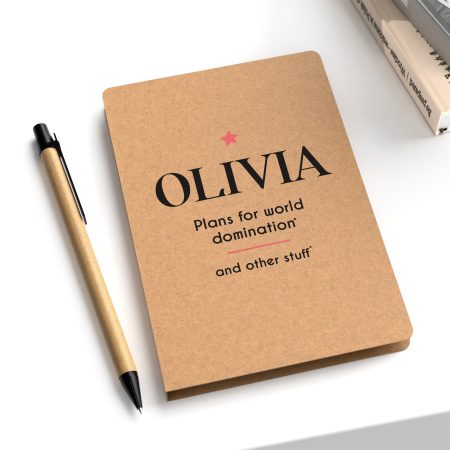 'Plan For World Domination' Eco Notepad Gift - Personalised Funny Notepad and Pen Set
