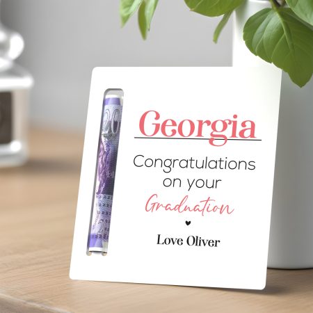 Unique Graduation Gift Ideas - Personalised Acrylic Printed Money Holder Gift