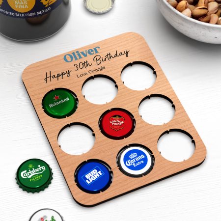 Personalised Milestone Birthday Bottle Cap Coaster - Perfect Beer Lovers Birthday Present