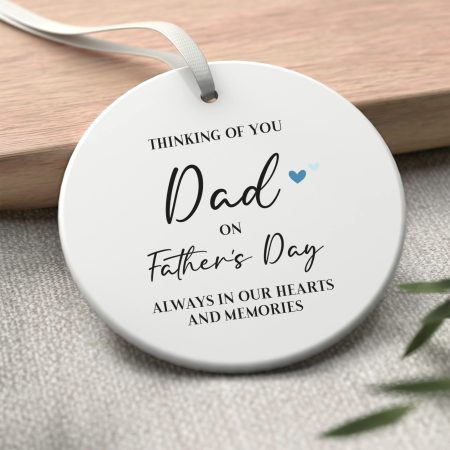 Heartfelt Personalised Ceramic Keepsake for Father’s Day - Printed Loving Memorial Message