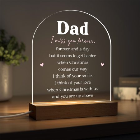 'I Miss You Forever' Personalised Christmas Memorial LED Light - Unique Christmas Gift Ideas