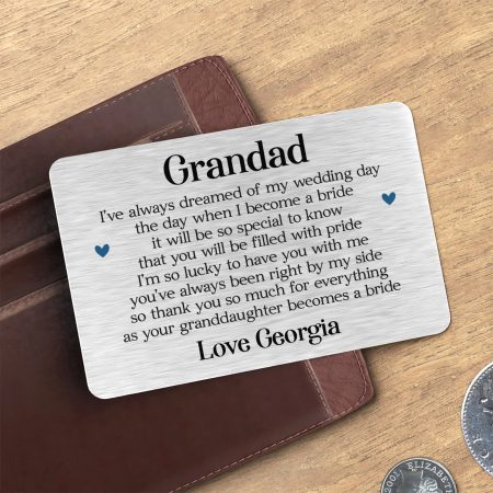 Personalised Wallet Cards for Bridesmaid Occasion - Custom Printed Message Gift