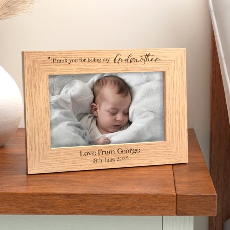 Personalised Christening Godmother Godfather Photo Frame