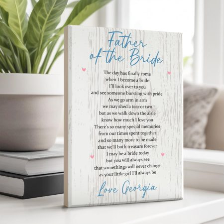 Printed Maple Block for Bridesmaid - Personalised and Elegant Keepsake for the Occasion