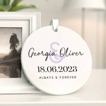 Personalised 'Always And Forever' Couples Ceramic Printed Anniversary Gift