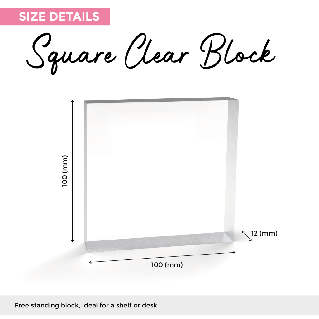 Square Clear Block_Personalised Size Page