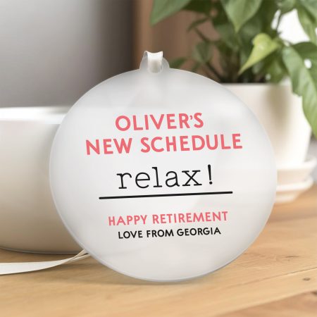 Personalised Funny 'New Schedule... Relax' Retirement Gift For Men Or Women