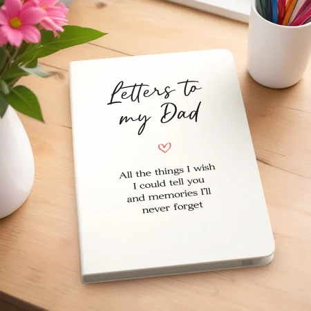 'Letters To My Dad' Personalised Loving Memorial White Notebook Gift